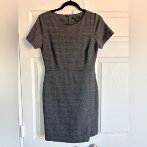 Banana Republic Charcoal Plaid Mini Dress